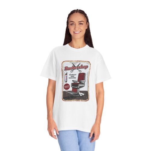 Vintage Barbershop T-Shirt, Unisex Graphic Tee, Haircut & Shaving Design, Barber Gift, Casual Wear, Retro Style, Gift for Him/Her. - Image 12