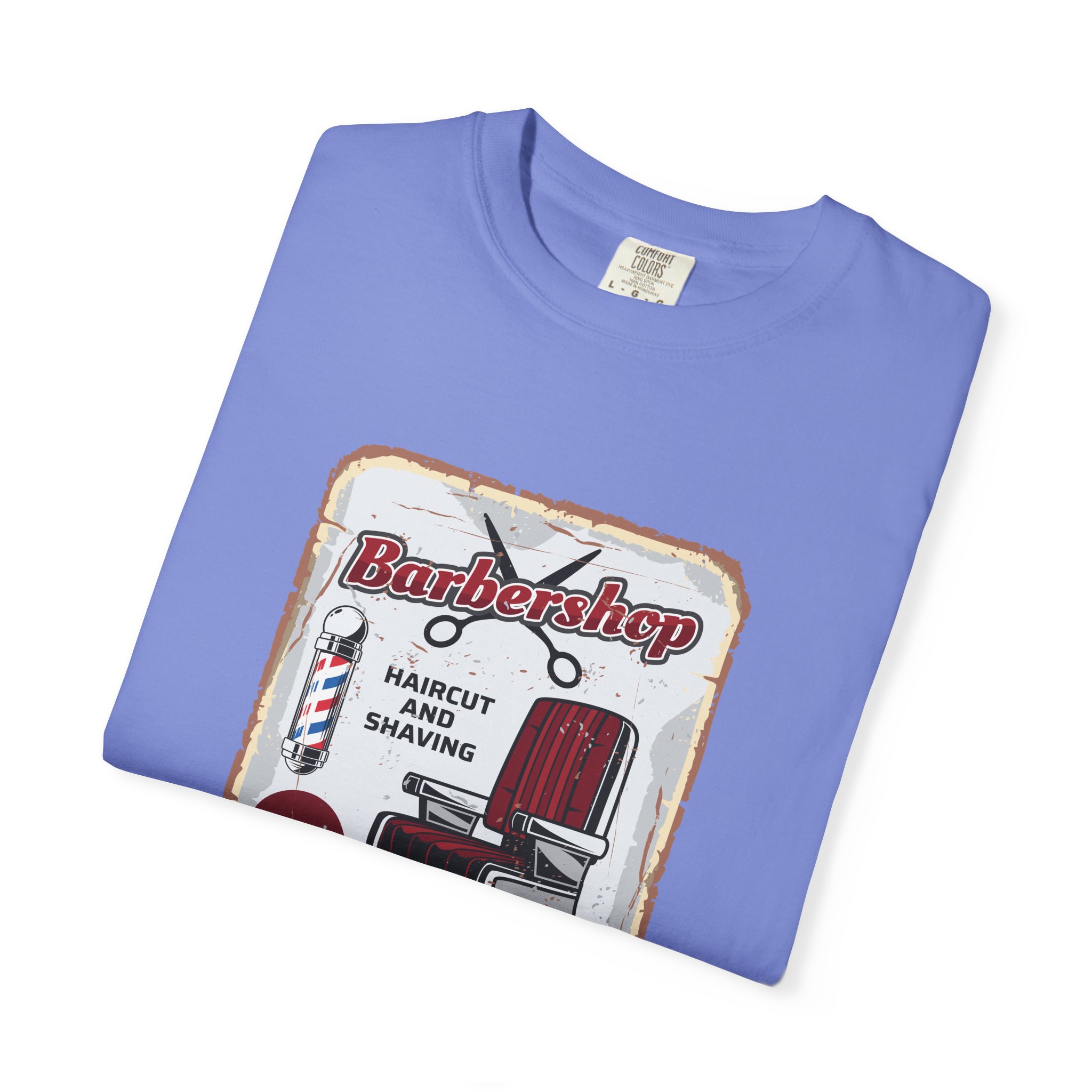 Vintage Barbershop T-Shirt, Unisex Graphic Tee, Haircut & Shaving Design, Barber Gift, Casual Wear, Retro Style, Gift for Him/Her. - Image 2