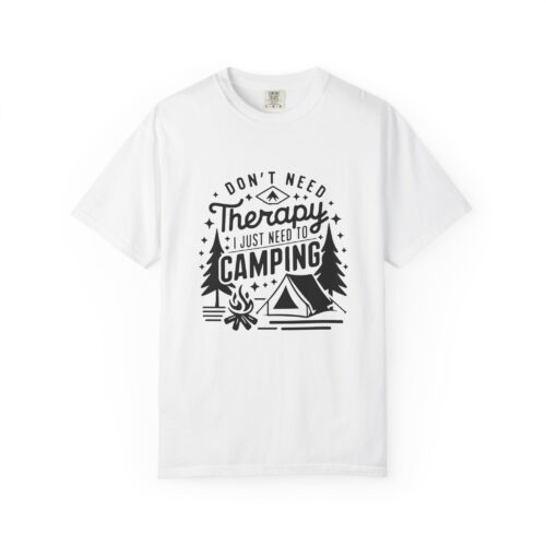 Camping Therapy T-Shirt | Unisex Garment-Dyed Tee for Outdoor Lovers, Perfect Gift for Campers, Nature Lovers, and Adventure Seekers. - Image 17