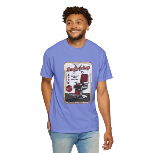Vintage Barbershop T-Shirt, Unisex Graphic Tee, Haircut & Shaving Design, Barber Gift, Casual Wear, Retro Style, Gift for Him/Her. - Image 7