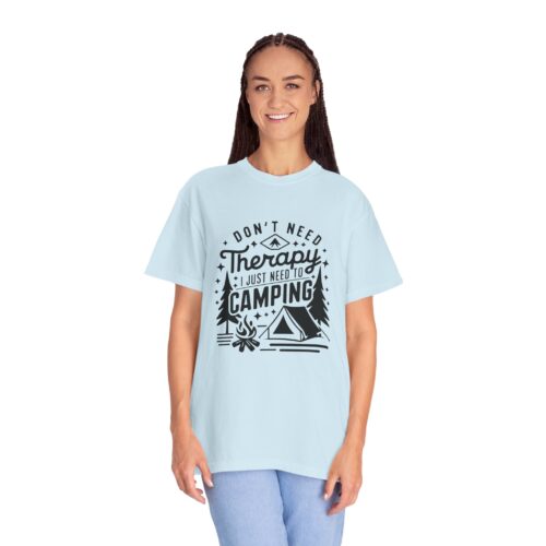 Camping Therapy T-Shirt | Unisex Garment-Dyed Tee for Outdoor Lovers, Perfect Gift for Campers, Nature Lovers, and Adventure Seekers. - Image 44