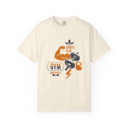 Gym Sports Club Workout T-Shirt — Muscle, Dumbbell & Kettlebell Fitness Tee. - Image 9
