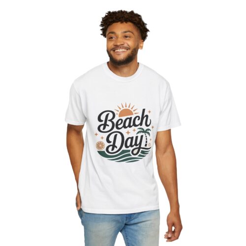 Beach Day Unisex Garment-Dyed T-Shirt, Summer Vibes Shirt, Casual Beachwear, Vacation Tee, Gift for Beach Lovers. - Image 7