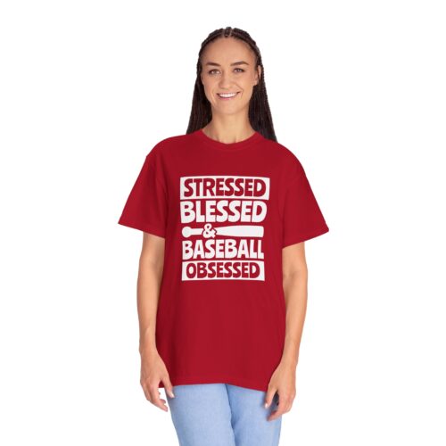 Baseball Obsession Tee, Stressed Blessed Baseball Shirt, Unisex Sportswear, Gifts for Baseball Fans, Casual Everyday Wear. - Image 20