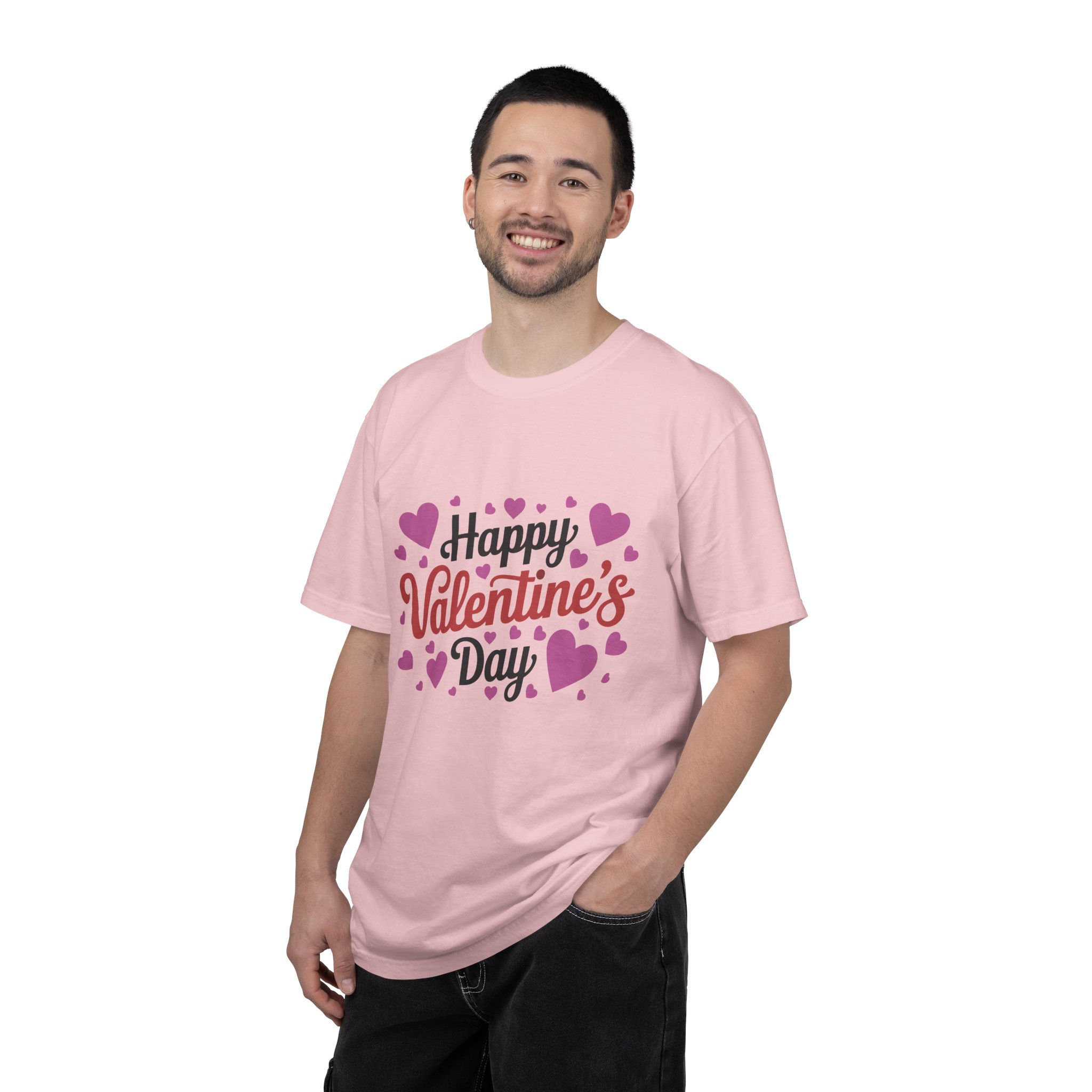 C - 8.17.Happy Valentine's Day Unisex Garment-Dyed T-shirt, Cute Valentine's Gift, Casual Love Tee, Couple's Matching Shirt. - Image 51