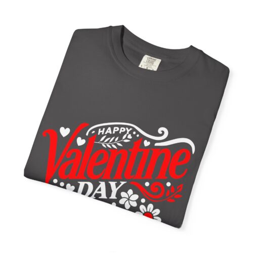 Valentine's Day T‑Shirt - "Happy Valentine Day" Retro Floral Design. - Image 34
