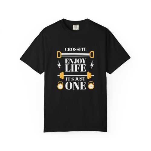 CrossFit Motivational T-Shirt, Unisex Workout Tee, Gym Apparel, Fitness Gift, Enjoy Life It's Just One. - Image 1