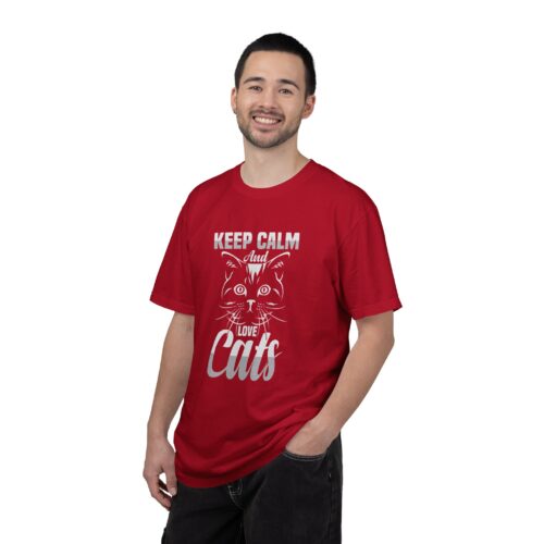 Keep Calm and Love Cats T-Shirt. - Image 3