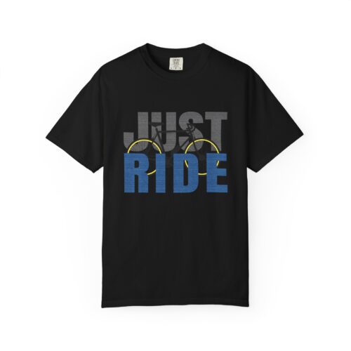 Unisex Cycling T-shirt, Just Ride Graphic Tee, Sporty Casual Wear, Cycling Gift, Active Lifestyle Apparel, Bike Lover Shirt. - Image 9