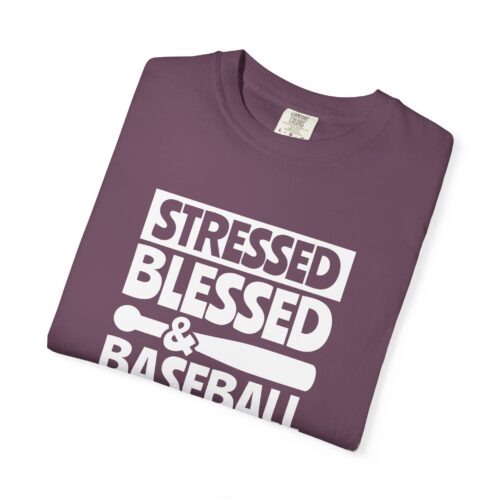 Baseball Obsession Tee, Stressed Blessed Baseball Shirt, Unisex Sportswear, Gifts for Baseball Fans, Casual Everyday Wear. - Image 10
