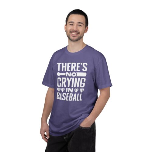 Baseball Humor T-Shirt, Unisex Garment-Dyed Tee, Funny Sports Shirt, Gift for Baseball Fans, No Crying in Baseball Tee. - Image 51