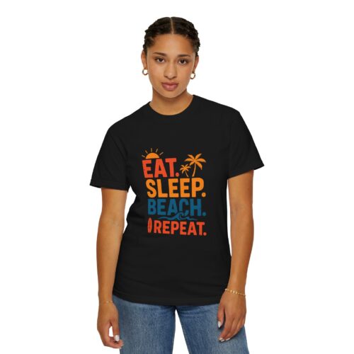 Beach Life Unisex T-Shirt - Eat Sleep Beach Repeat, Summer Wear, Vacation Shirt, Gift for Beach Lovers, Relaxed Summer Style. - Image 13