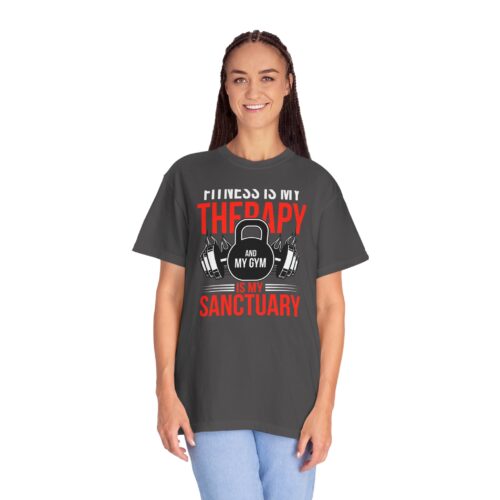 Fitness Is My Therapy T-Shirt — Gym Sanctuary Workout Tee. - Image 28