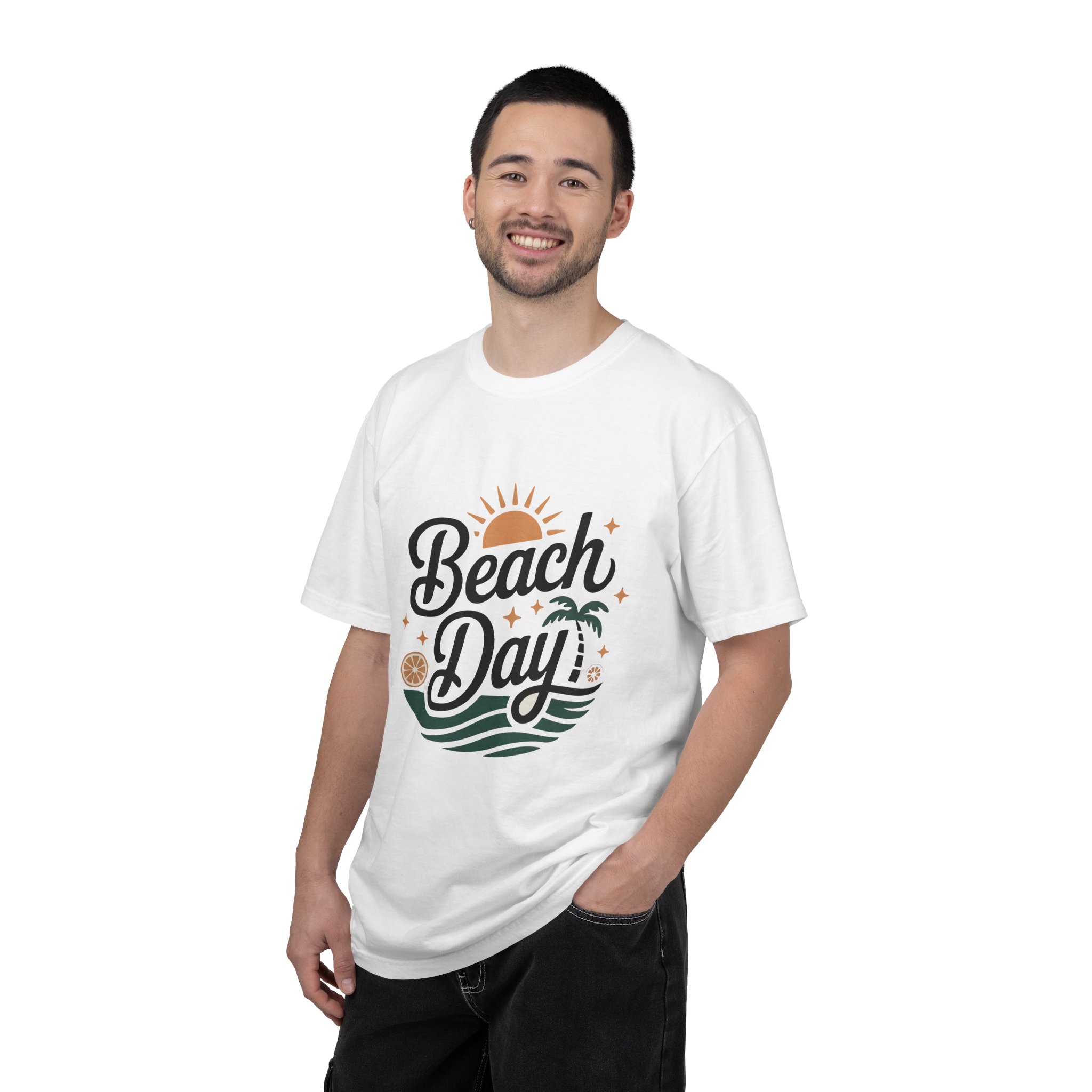 Beach Day Unisex Garment-Dyed T-Shirt, Summer Vibes Shirt, Casual Beachwear, Vacation Tee, Gift for Beach Lovers. - Image 3