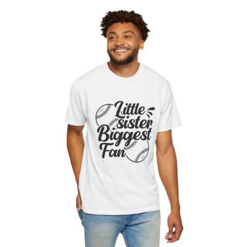 Cheerful Fan T-Shirt for Little Sisters, Baseball Enthusiast Gift, Sports Fan Apparel, Unisex Casual Wear, Soft Cotton Tee. - Image 15