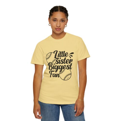 Cheerful Fan T-Shirt for Little Sisters, Baseball Enthusiast Gift, Sports Fan Apparel, Unisex Casual Wear, Soft Cotton Tee. - Image 21