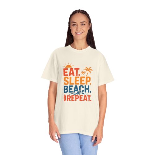 Beach Life Unisex T-Shirt - Eat Sleep Beach Repeat, Summer Wear, Vacation Shirt, Gift for Beach Lovers, Relaxed Summer Style. - Image 20