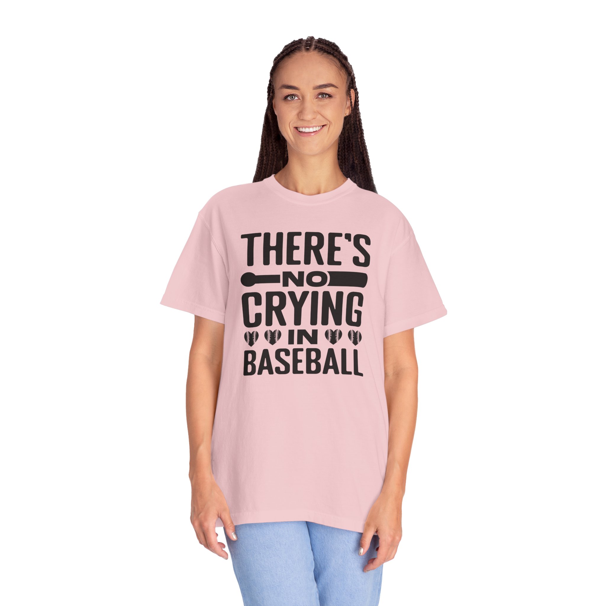 Baseball Humor T-Shirt, Unisex Garment-Dyed Tee, Gift for Sports Lovers, Funny Baseball Shirt, No Crying in Baseball. - Image 52