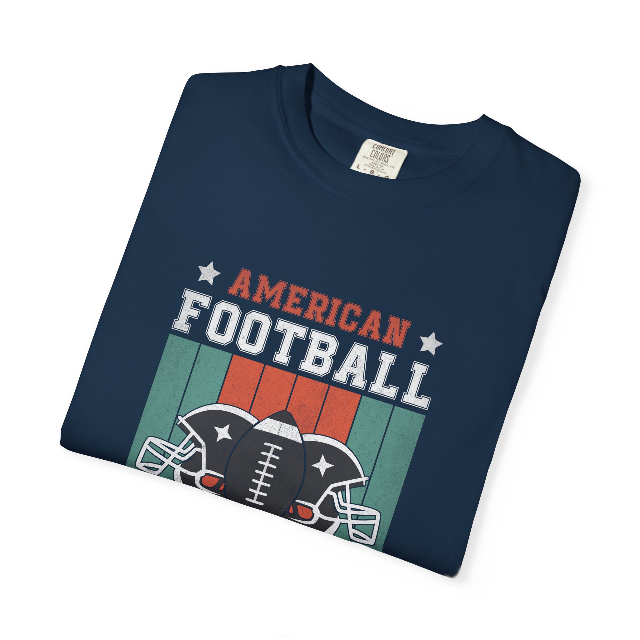 American Football College Team Unisex Garment-Dyed T-Shirt, Sports Fan Tee, Game Day Shirt, Gift for Football Lovers. - Image 2