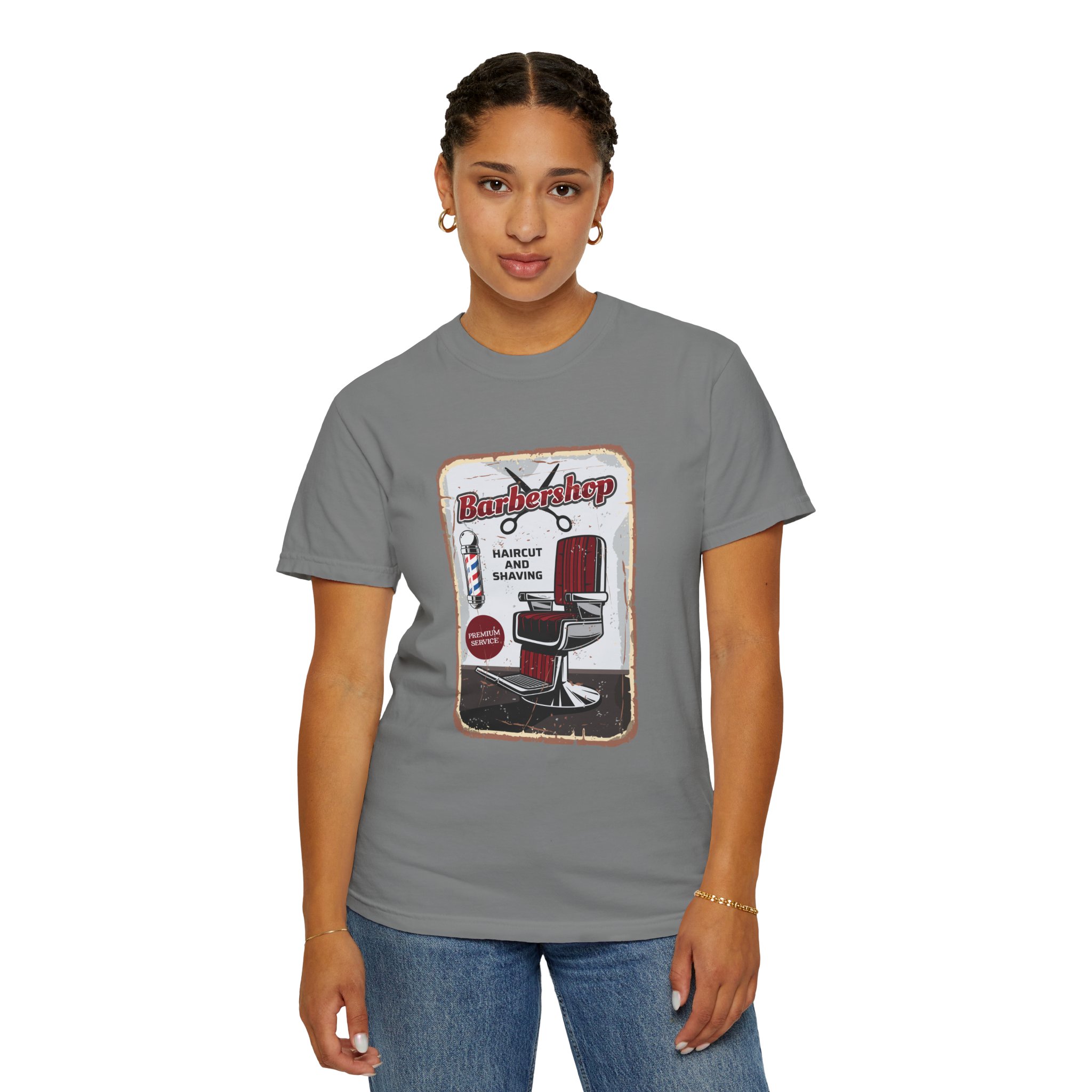 Vintage Barbershop T-Shirt, Unisex Graphic Tee, Haircut & Shaving Design, Barber Gift, Casual Wear, Retro Style, Gift for Him/Her. - Image 21