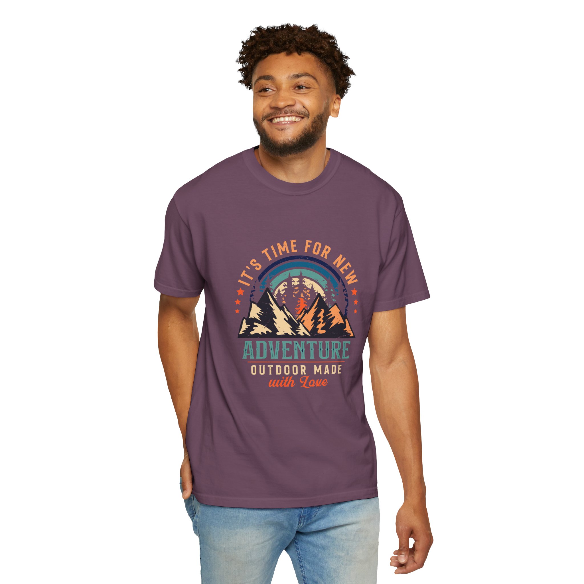 Adventure Awaits Unisex Garment-Dyed T-shirt, Perfect for Outdoor Lovers, Casual Wear, Vacation, Gifts for Adventurers. - Image 15
