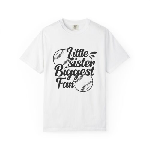 Cheerful Fan T-Shirt for Little Sisters, Baseball Enthusiast Gift, Sports Fan Apparel, Unisex Casual Wear, Soft Cotton Tee. - Image 9
