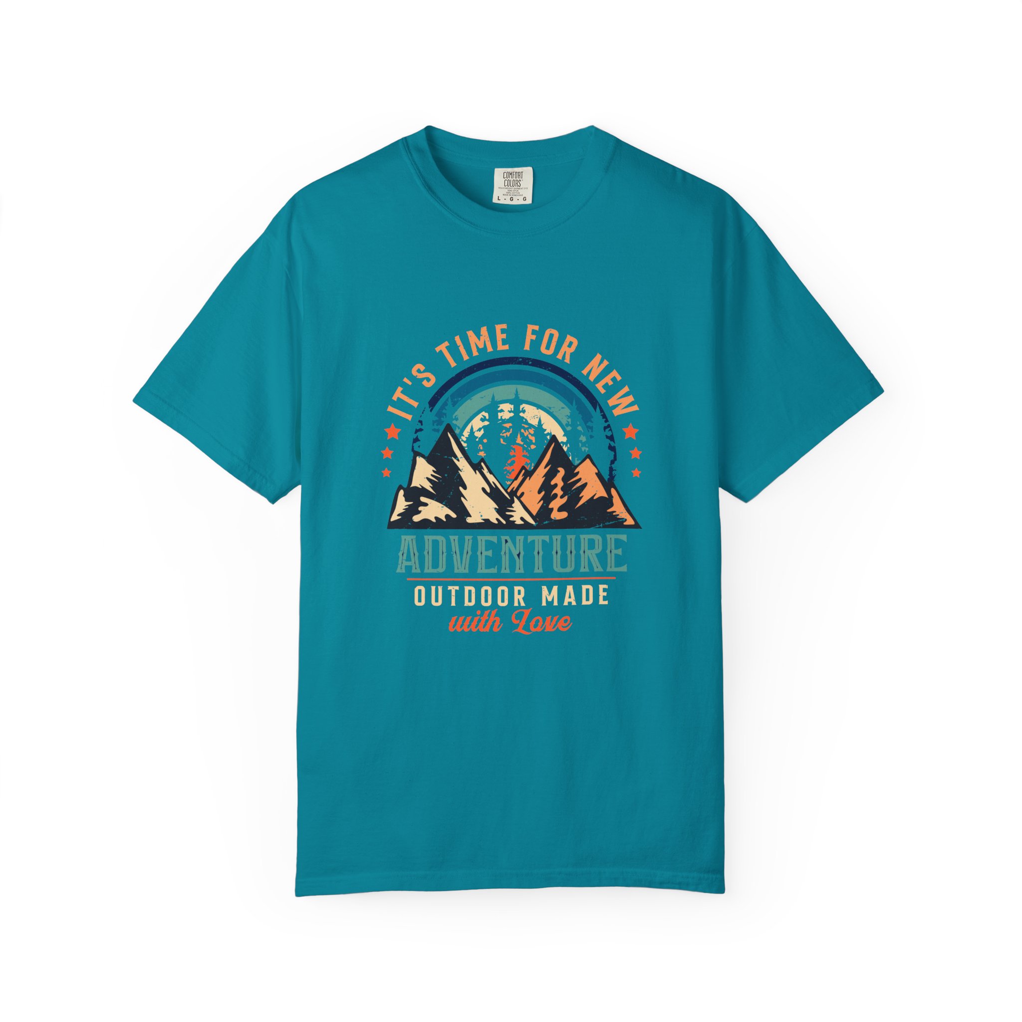 Adventure Awaits Unisex Garment-Dyed T-shirt, Perfect for Outdoor Lovers, Casual Wear, Vacation, Gifts for Adventurers. - Image 17
