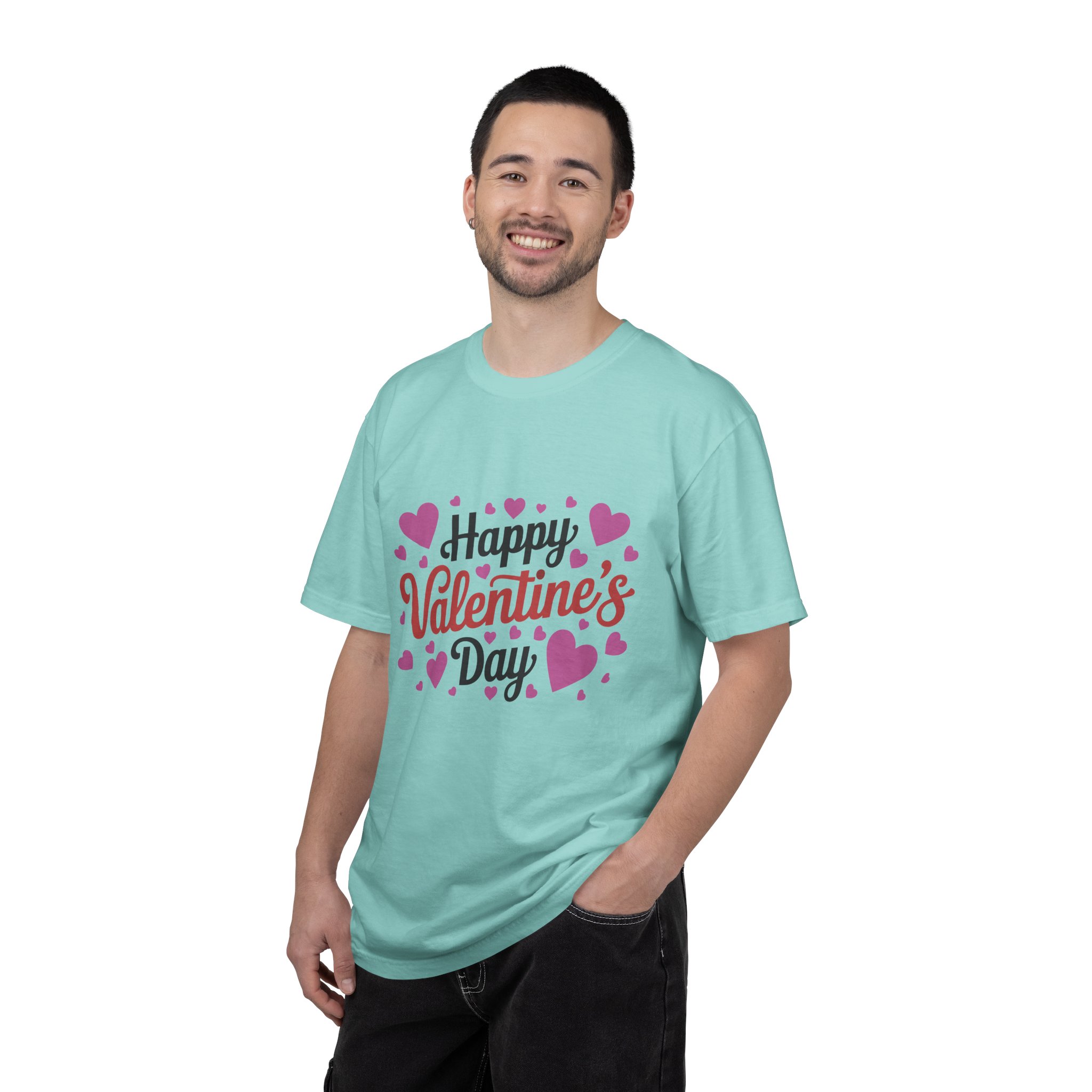 C - 8.17.Happy Valentine's Day Unisex Garment-Dyed T-shirt, Cute Valentine's Gift, Casual Love Tee, Couple's Matching Shirt. - Image 43