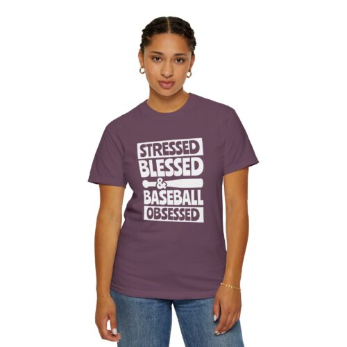 Baseball Obsession Tee, Stressed Blessed Baseball Shirt, Unisex Sportswear, Gifts for Baseball Fans, Casual Everyday Wear. - Image 13