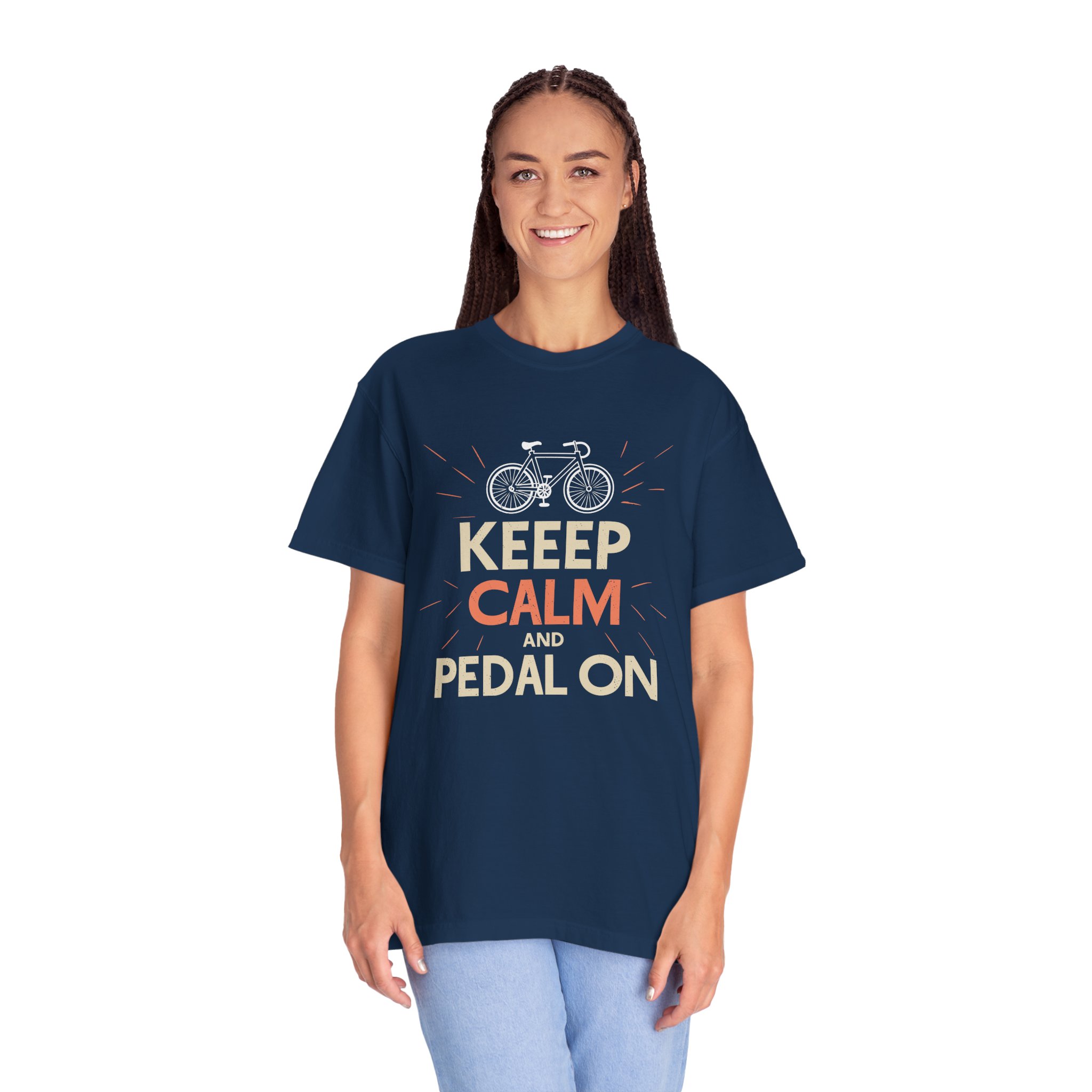 Unisex Bicycle Theme T-Shirt, Keep Calm and Pedal On Tee, Gift for Cyclists, Vintage Style Top, Casual Wear, Bike Lover Shirt. - Image 44