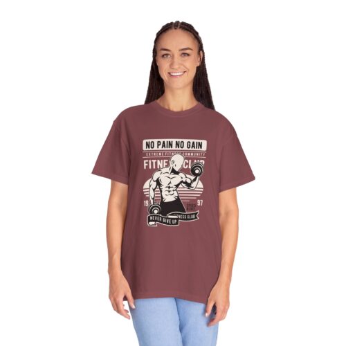Fitness Motivation T-Shirt, Workout Tee, Gym Gear, Gift for Lifters, Unisex Casual Top, No Pain No Gain Design. - Image 52