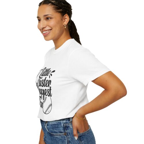 Cheerful Fan T-Shirt for Little Sisters, Baseball Enthusiast Gift, Sports Fan Apparel, Unisex Casual Wear, Soft Cotton Tee. - Image 14
