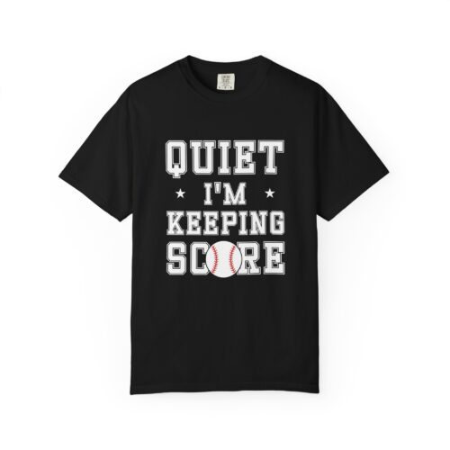 Baseball Scorekeeper T-Shirt | Unisex Garment-Dyed Tee | Ideal for Sports Fans, Coaches, Birthdays, and Game Days. - Image 1