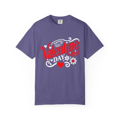 Valentine's Day T‑Shirt - "Happy Valentine Day" Retro Floral Design. - Image 41