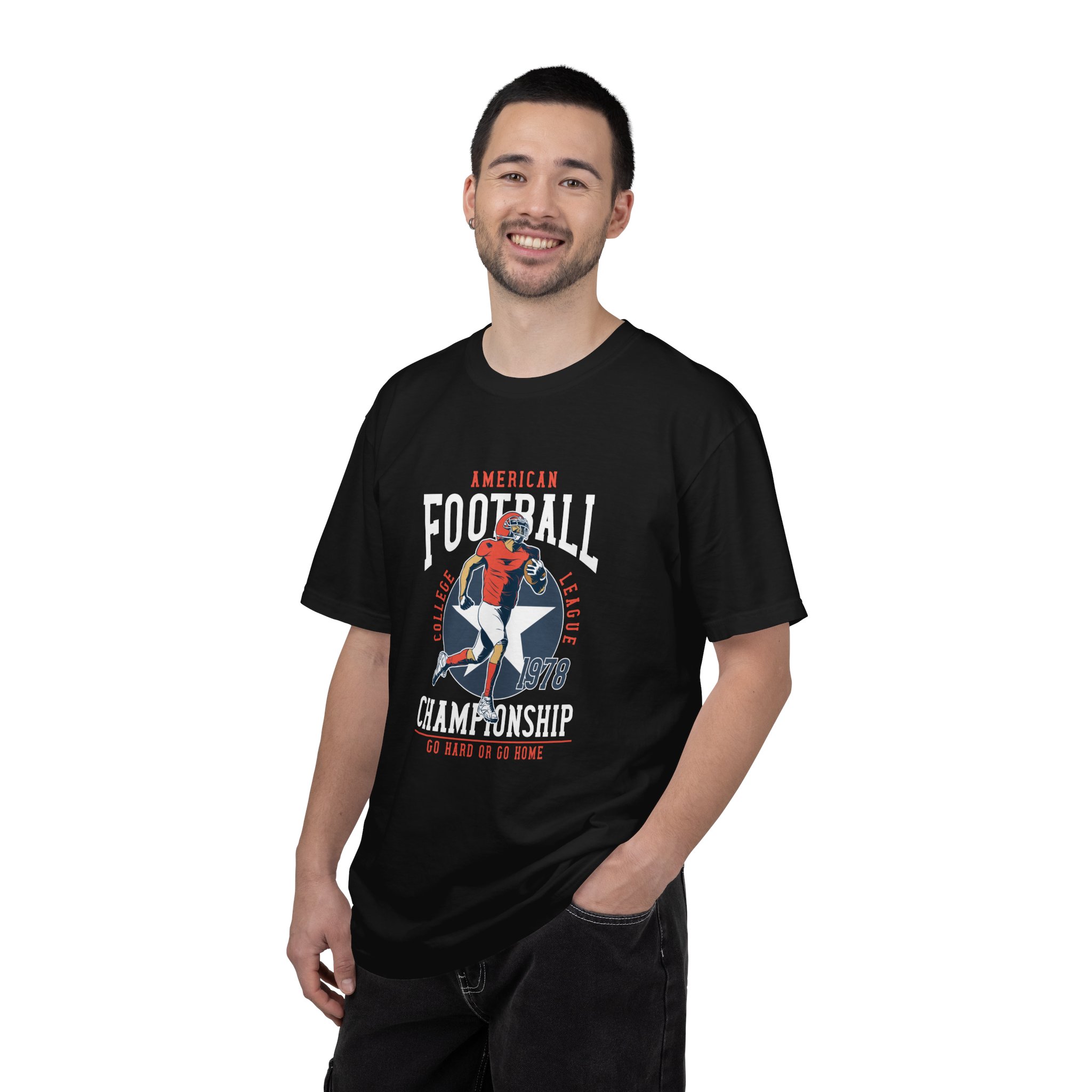 Vintage Football Championship T-Shirt, Sports Tee, Unisex Apparel, Gift for Football Fans, Casual Wear, Retro Style, Game Day Shir. - Image 3