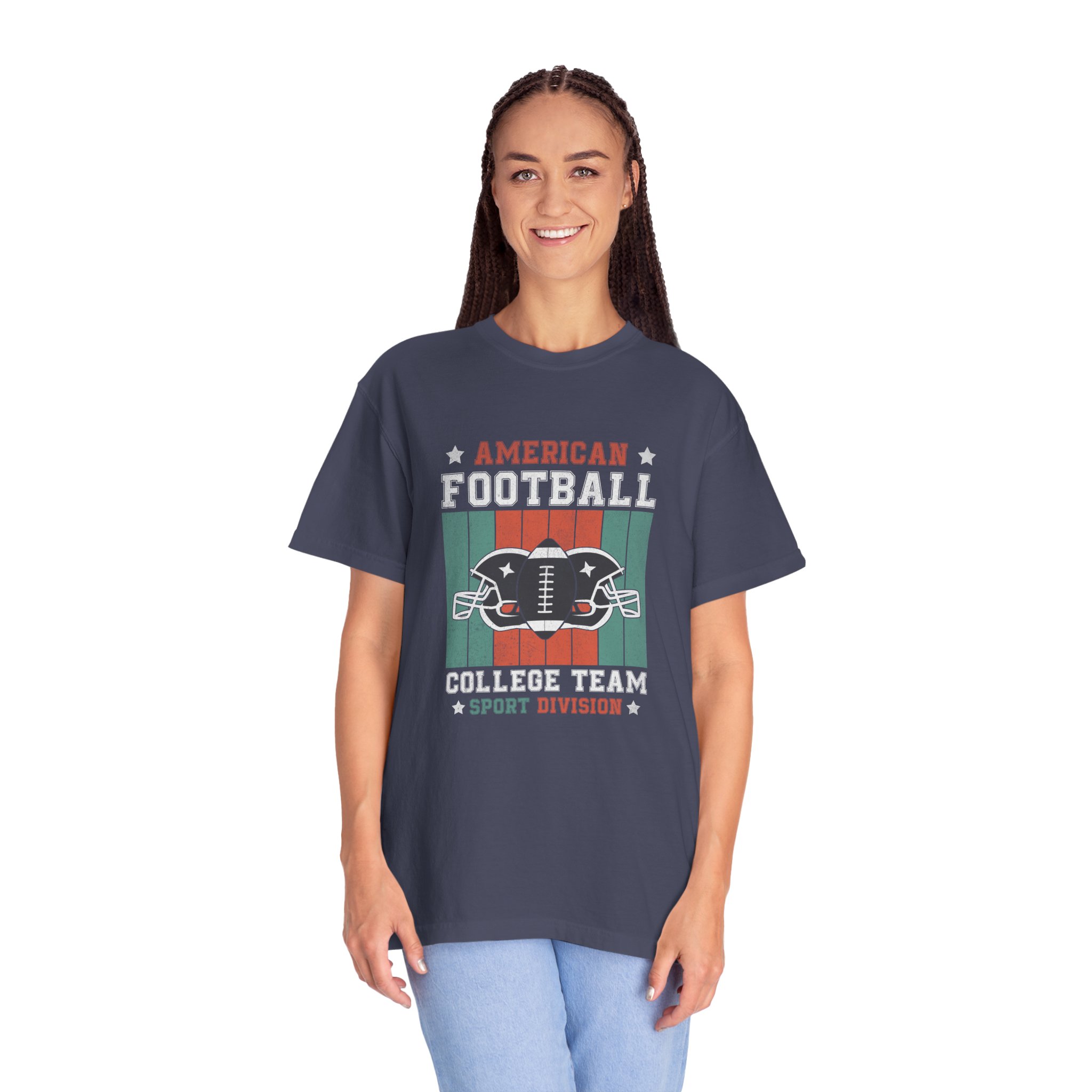 American Football College Team Unisex Garment-Dyed T-Shirt, Sports Fan Tee, Game Day Shirt, Gift for Football Lovers. - Image 28