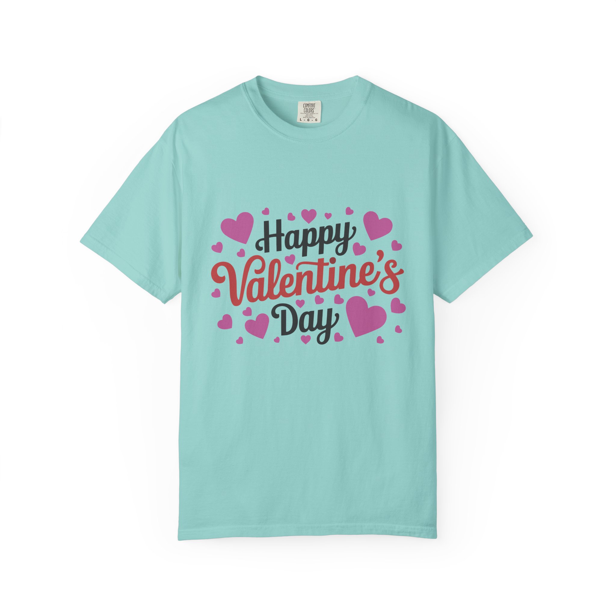 C - 8.17.Happy Valentine's Day Unisex Garment-Dyed T-shirt, Cute Valentine's Gift, Casual Love Tee, Couple's Matching Shirt. - Image 41