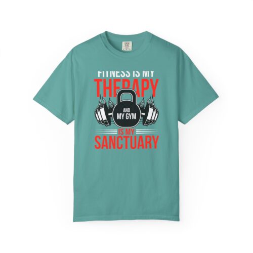 Fitness Is My Therapy T-Shirt — Gym Sanctuary Workout Tee. - Image 1
