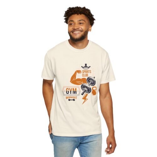 Gym Sports Club Workout T-Shirt — Muscle, Dumbbell & Kettlebell Fitness Tee. - Image 15
