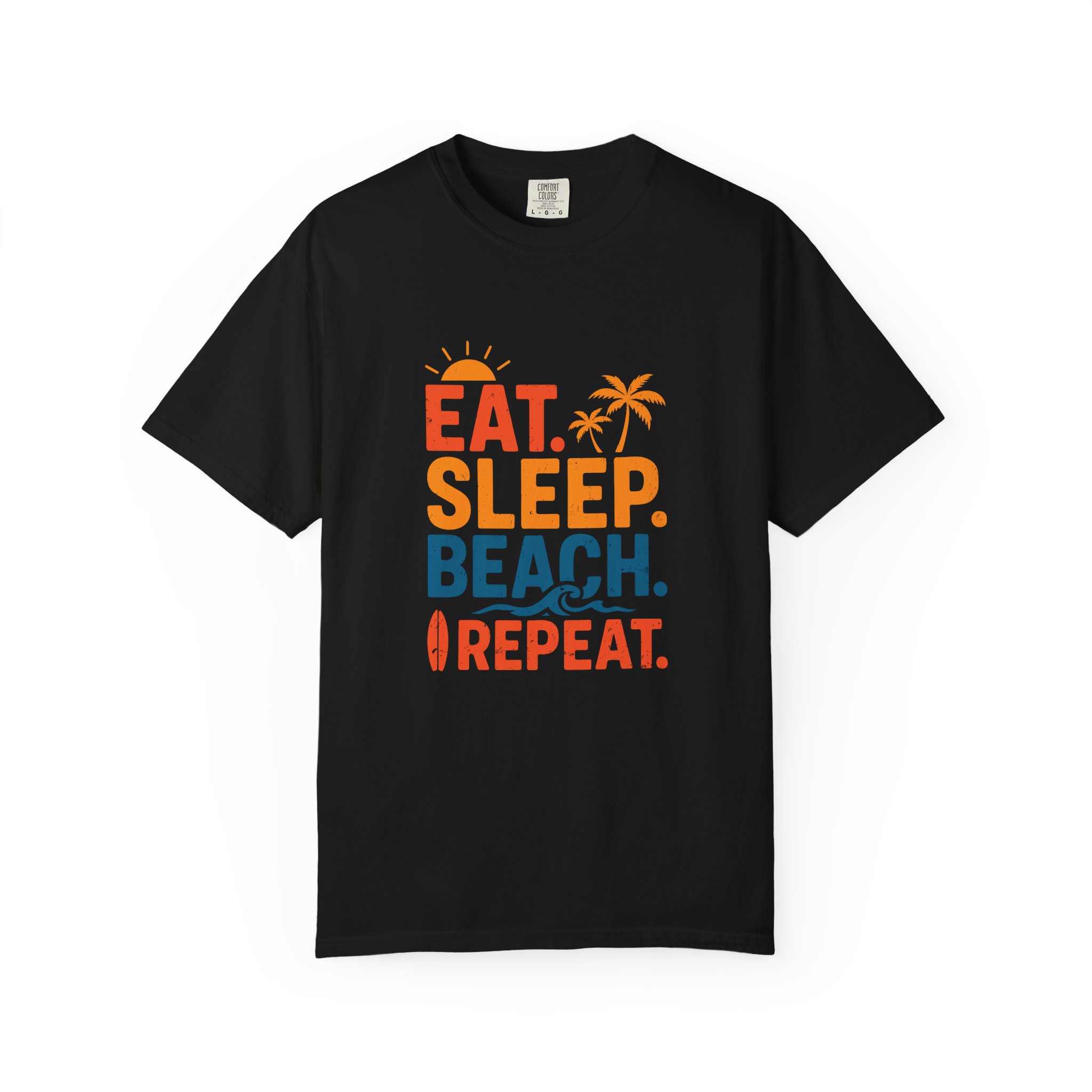 Beach Life Unisex T-Shirt - Eat Sleep Beach Repeat, Summer Wear, Vacation Shirt, Gift for Beach Lovers, Relaxed Summer Style. - Image 9