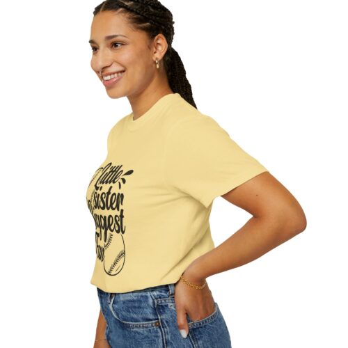Cheerful Fan T-Shirt for Little Sisters, Baseball Enthusiast Gift, Sports Fan Apparel, Unisex Casual Wear, Soft Cotton Tee. - Image 22