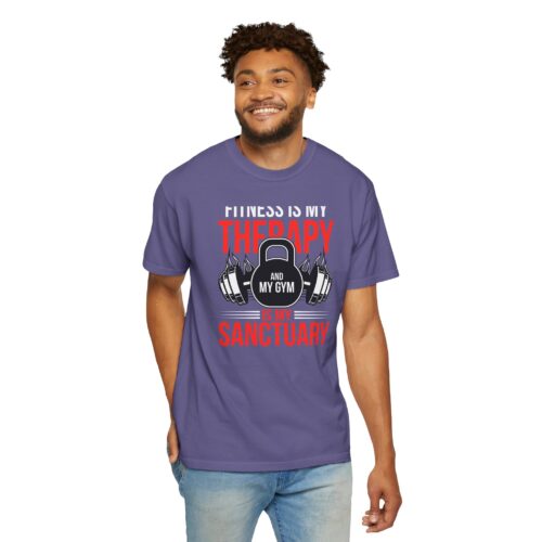 Fitness Is My Therapy T-Shirt — Gym Sanctuary Workout Tee. - Image 47