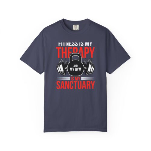 Fitness Is My Therapy T-Shirt — Gym Sanctuary Workout Tee. - Image 9