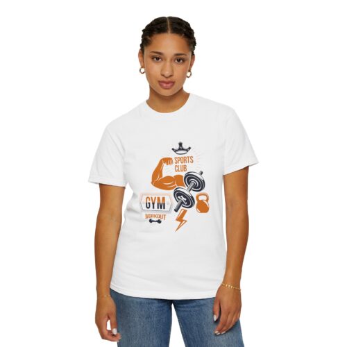 Gym Sports Club Workout T-Shirt — Muscle, Dumbbell & Kettlebell Fitness Tee. - Image 5