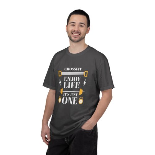 CrossFit Motivational T-Shirt, Unisex Workout Tee, Gym Apparel, Fitness Gift, Enjoy Life It's Just One. - Image 35