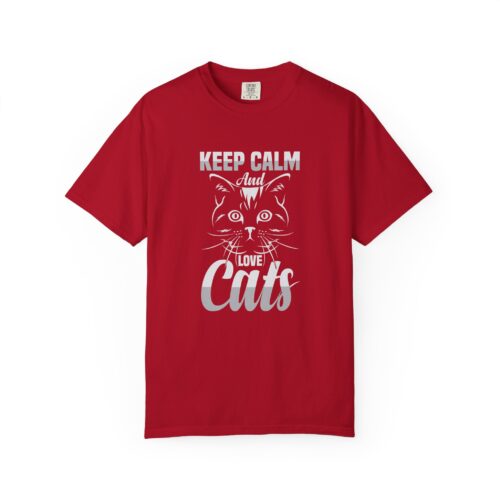 Keep Calm and Love Cats T-Shirt. - Image 1