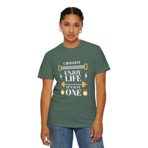 CrossFit Motivational T-Shirt, Unisex Workout Tee, Gym Apparel, Fitness Gift, Enjoy Life It's Just One. - Image 21