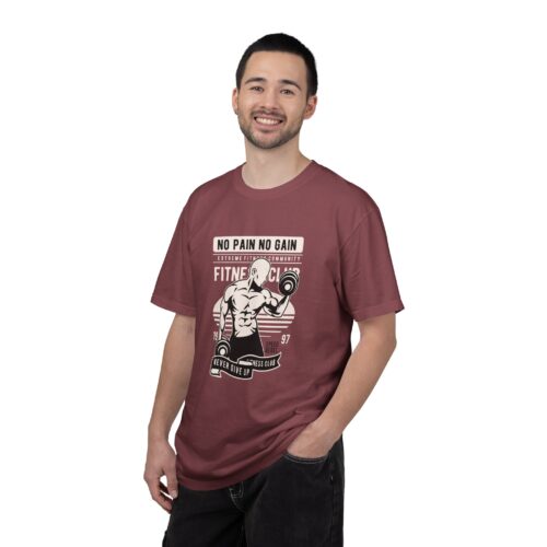 Fitness Motivation T-Shirt, Workout Tee, Gym Gear, Gift for Lifters, Unisex Casual Top, No Pain No Gain Design. - Image 51