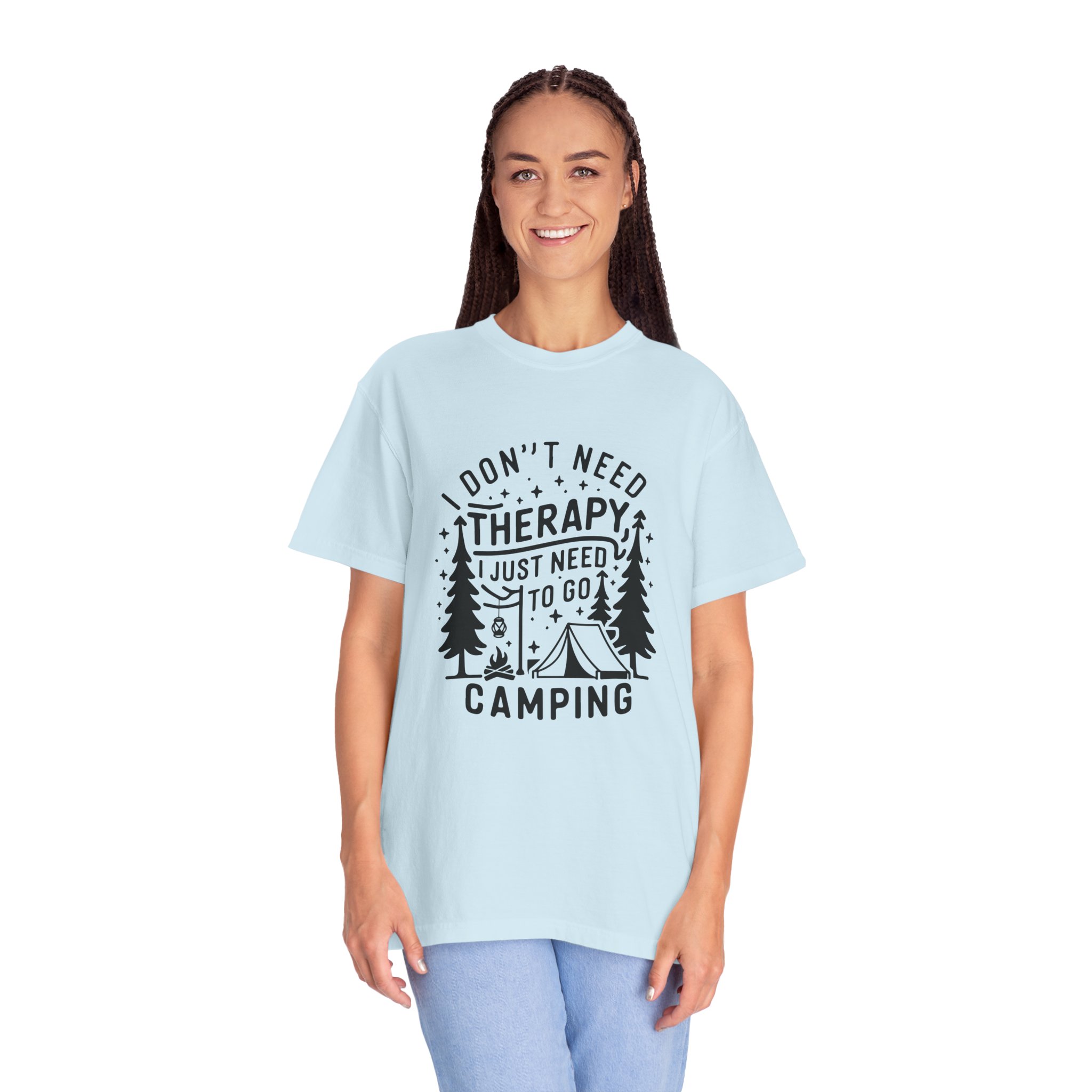 Camping Therapy Unisex T-shirt, Outdoor Adventure Tee, Funny Camping Gift, Nature Lover Apparel, Summer Travel Shirt. - Image 44