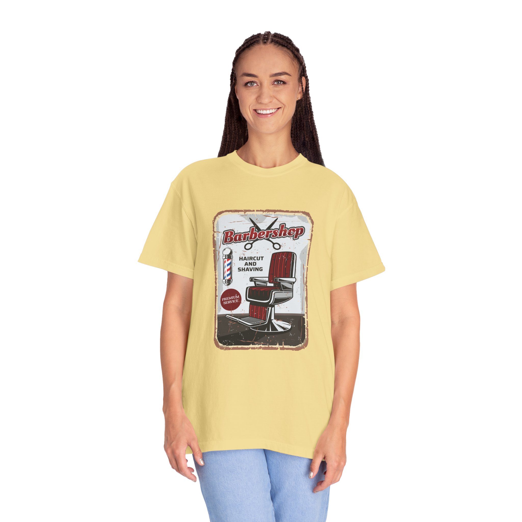 Vintage Barbershop T-Shirt, Unisex Graphic Tee, Haircut & Shaving Design, Barber Gift, Casual Wear, Retro Style, Gift for Him/Her. - Image 36